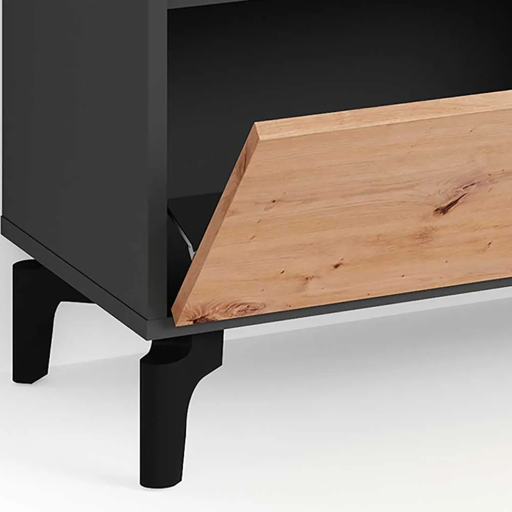 Wohnen Tv & Hifi-Möbel|Lowboards<TV Board in Wildeiche & Anthrazit - Kiss