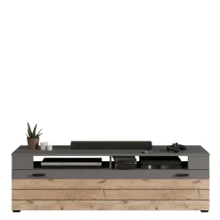 Wohnen Tv & Hifi-Möbel|Lowboards<TV Board in Wildeiche NB & Grau - Scarlett