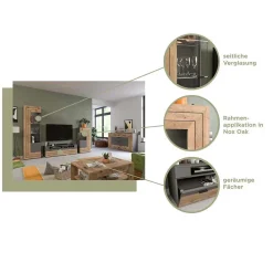 Wohnen Tv & Hifi-Möbel|Lowboards<TV Board in Wildeiche NB & Grau - Scarlett