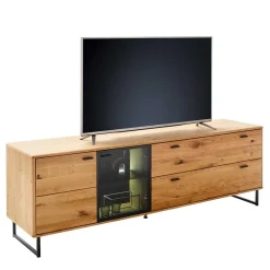 Wohnen Tv & Hifi-Möbel<TV Board mit Glastür & Tür & zwei Schubladen - Flacona