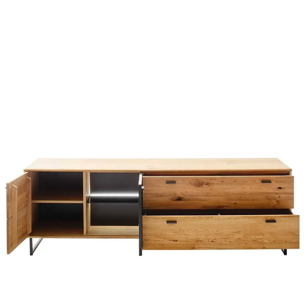 Wohnen Tv & Hifi-Möbel<TV Board mit Glastür & Tür & zwei Schubladen - Flacona