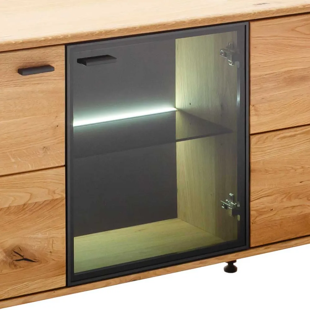 Wohnen Tv & Hifi-Möbel<TV Board mit Glastür & Tür & zwei Schubladen - Flacona