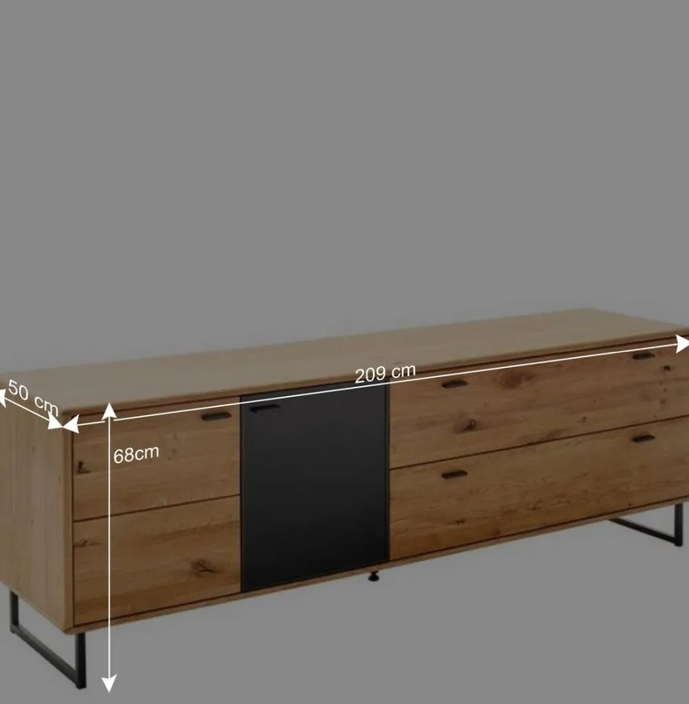 Wohnen Tv & Hifi-Möbel<TV Board mit Glastür & Tür & zwei Schubladen - Flacona