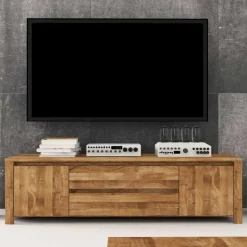 Wohnen Tv & Hifi-Möbel|Lowboards<TV Board Nadalia aus Wildeiche Massivholz
