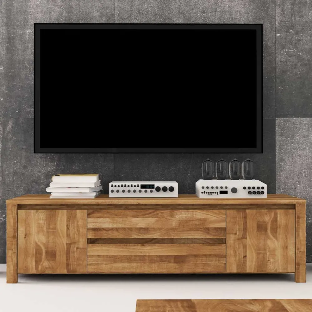 Wohnen Tv & Hifi-Möbel|Lowboards<TV Board Nadalia aus Wildeiche Massivholz