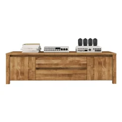 Wohnen Tv & Hifi-Möbel|Lowboards<TV Board Nadalia aus Wildeiche Massivholz