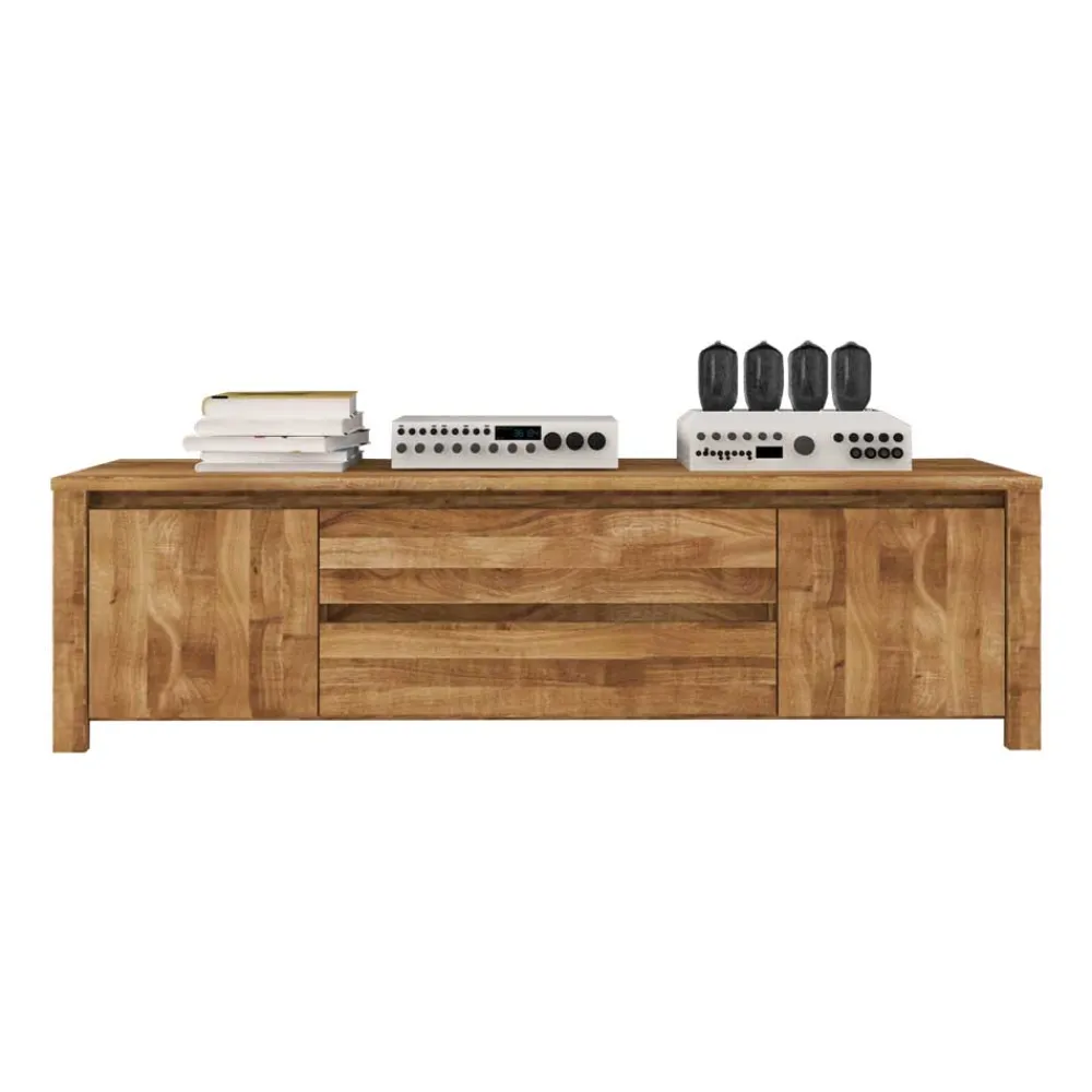 Wohnen Tv & Hifi-Möbel|Lowboards<TV Board Nadalia aus Wildeiche Massivholz