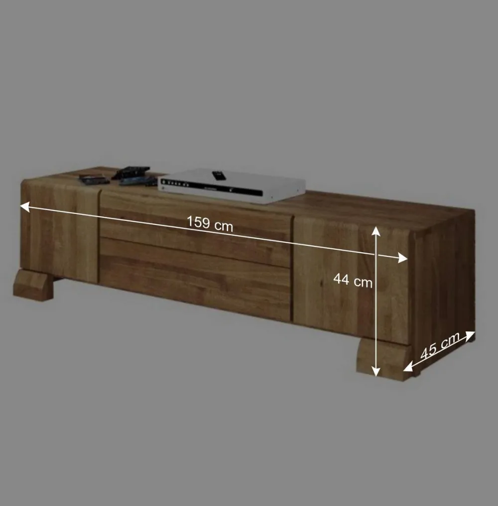 Wohnen Tv & Hifi-Möbel|Lowboards<TV Board Vaskov aus Wildeiche Massivholz