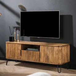 Wohnen Tv & Hifi-Möbel|Lowboards<TV Design-Lowboard aus Mangobaum Massivholz - Noele