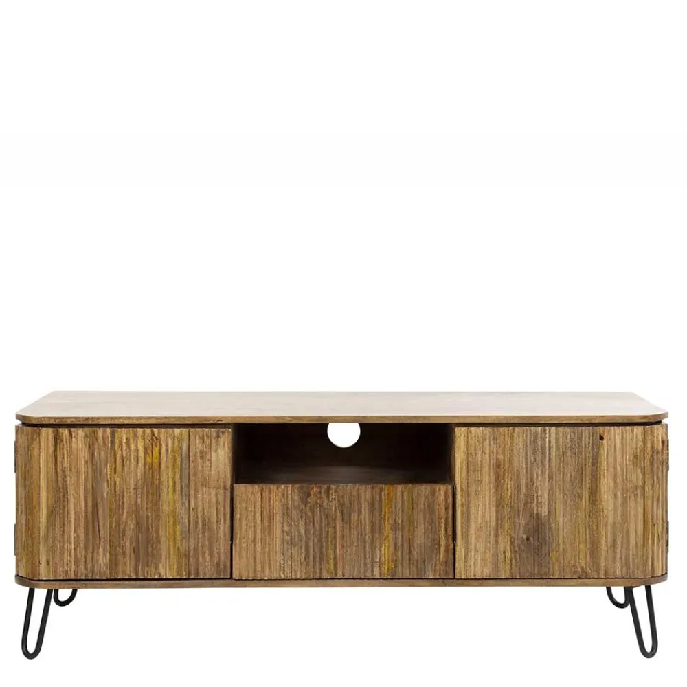 Wohnen Tv & Hifi-Möbel|Lowboards<TV Design-Lowboard aus Mangobaum Massivholz - Noele