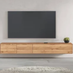 Wohnen Tv & Hifi-Möbel|Lowboards<TV Hänge-Lowboard aus Wildeiche Massivholz - Holiday