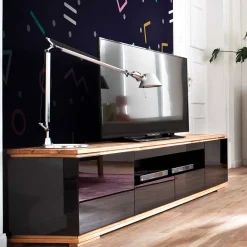 Wohnen Tv & Hifi-Möbel|Lowboards<TV Hochglanz Lowboard in Schwarz - Ercurs
