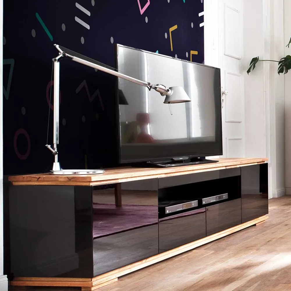 Wohnen Tv & Hifi-Möbel|Lowboards<TV Hochglanz Lowboard in Schwarz - Ercurs