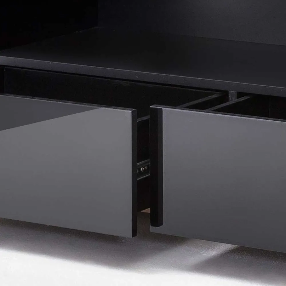Wohnen Tv & Hifi-Möbel|Lowboards<TV Hochglanz Lowboard in Schwarz - Ercurs
