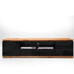 Wohnen Tv & Hifi-Möbel|Lowboards<TV Hochglanz Lowboard in Schwarz - Ercurs