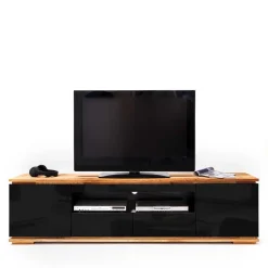 Wohnen Tv & Hifi-Möbel|Lowboards<TV Hochglanz Lowboard in Schwarz - Ercurs