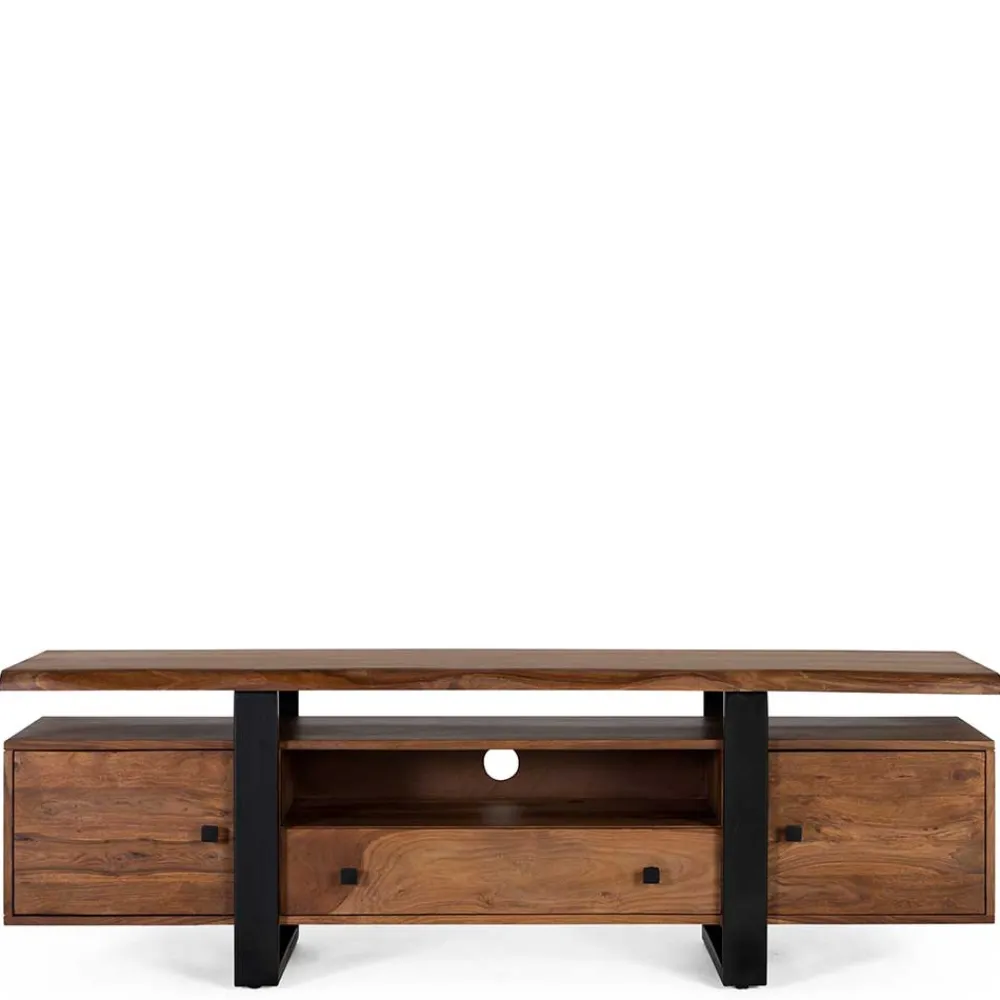 Wohnen Tv & Hifi-Möbel|Lowboards<TV Kommode aus Palisanderholz und Metall - Uniaka