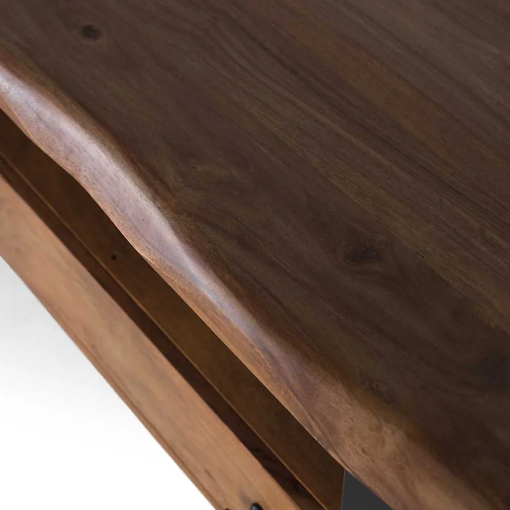 Wohnen Tv & Hifi-Möbel|Lowboards<TV Kommode aus Palisanderholz und Metall - Uniaka