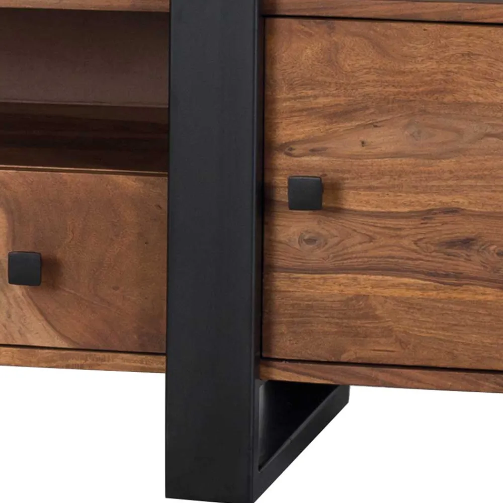 Wohnen Tv & Hifi-Möbel|Lowboards<TV Kommode aus Palisanderholz und Metall - Uniaka