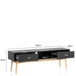Wohnen Tv & Hifi-Möbel|Lowboards<TV Kommode im Skandinavischen Wohnstil - Heraklion