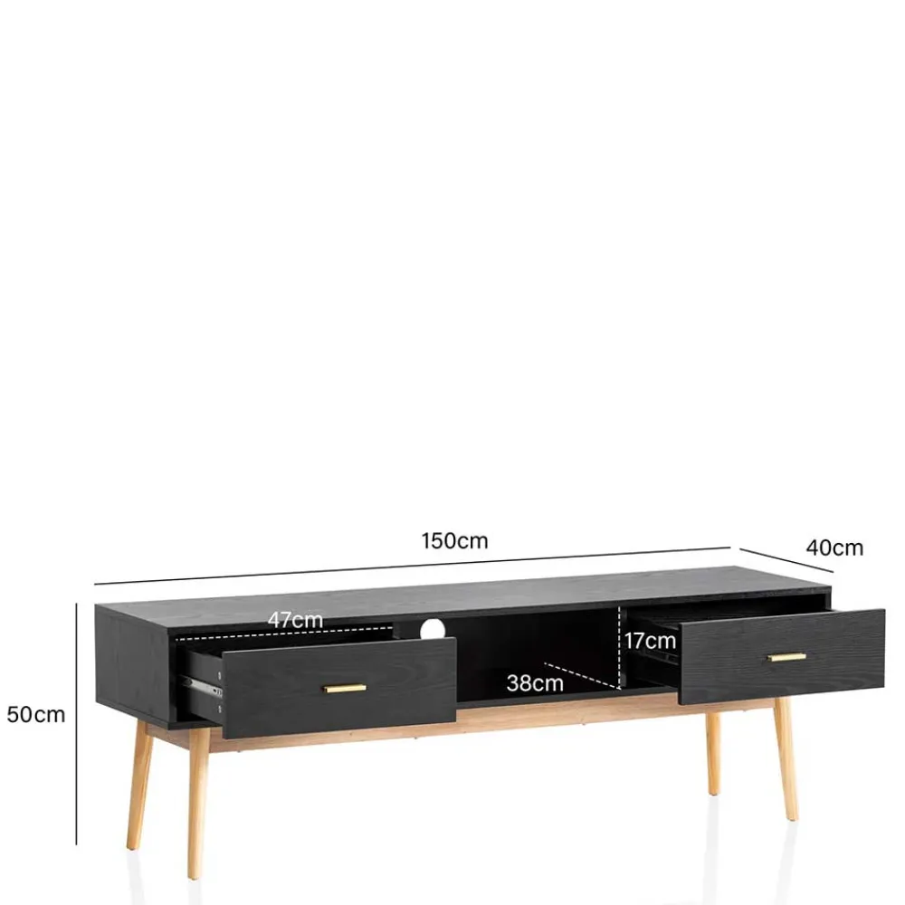 Wohnen Tv & Hifi-Möbel|Lowboards<TV Kommode im Skandinavischen Wohnstil - Heraklion