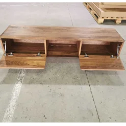 Wohnen Lowboards|Tv & Hifi-Möbel<TV Kommode in Eiche Bianco massiv - Bakaras