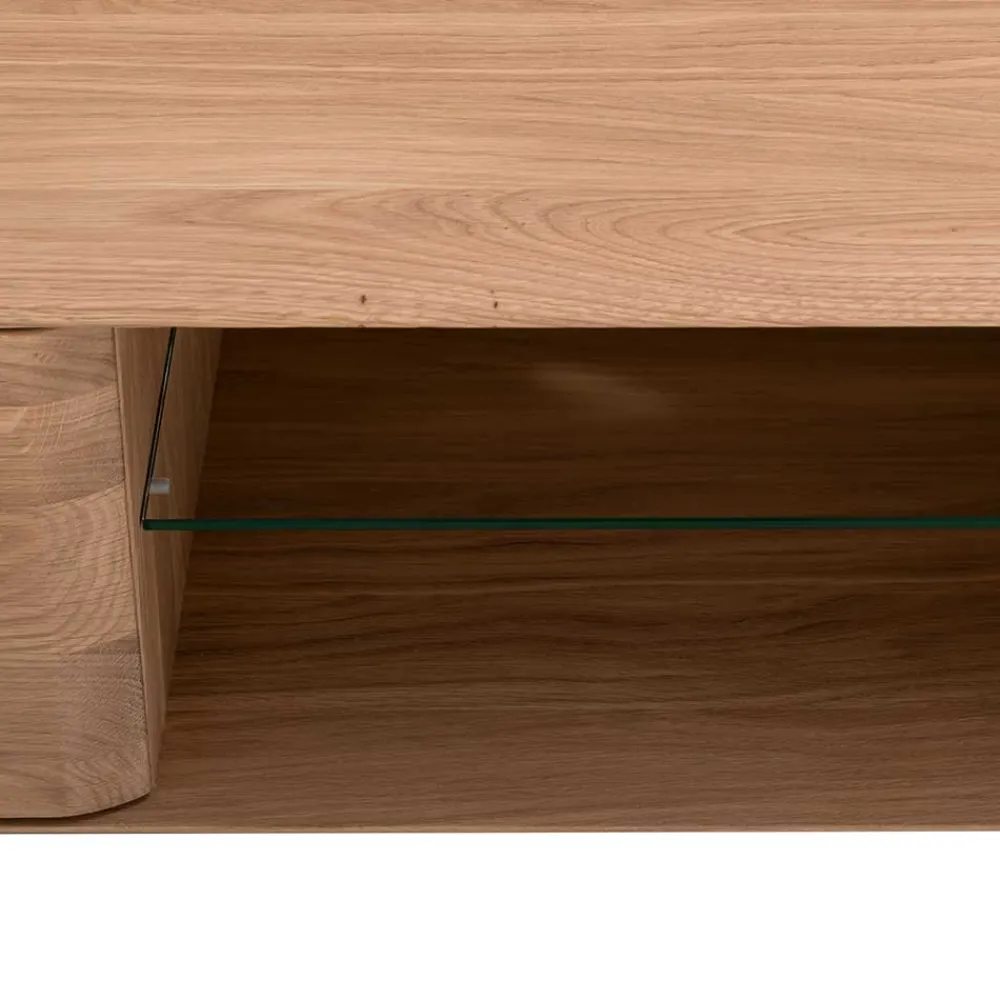 Wohnen Lowboards|Tv & Hifi-Möbel<TV Kommode in Eiche Bianco massiv - Bakaras
