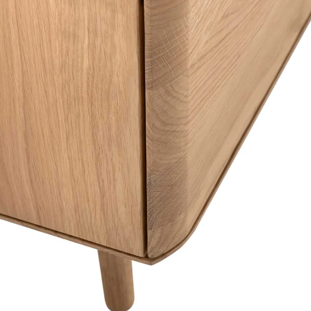 Wohnen Lowboards|Tv & Hifi-Möbel<TV Kommode in Eiche Bianco massiv - Bakaras