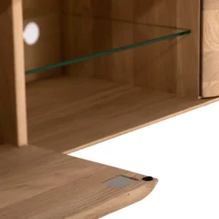 Wohnen Lowboards|Tv & Hifi-Möbel<TV Kommode in Eiche Bianco massiv - Bakaras
