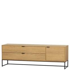 Wohnen Tv & Hifi-Möbel|Lowboards<TV Kommode in Eiche Natur Dekor - Ariadelco
