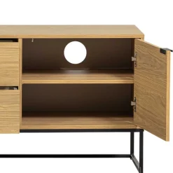 Wohnen Tv & Hifi-Möbel|Lowboards<TV Kommode in Eiche Natur Dekor - Ariadelco