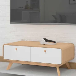 Wohnen Tv & Hifi-Möbel|Lowboards<TV Kommode in Eiche und Weiß - Jendren