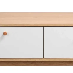 Wohnen Tv & Hifi-Möbel|Lowboards<TV Kommode in Eiche und Weiß - Jendren