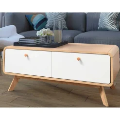 Wohnen Tv & Hifi-Möbel|Lowboards<TV Kommode in Eiche und Weiß - Jendren