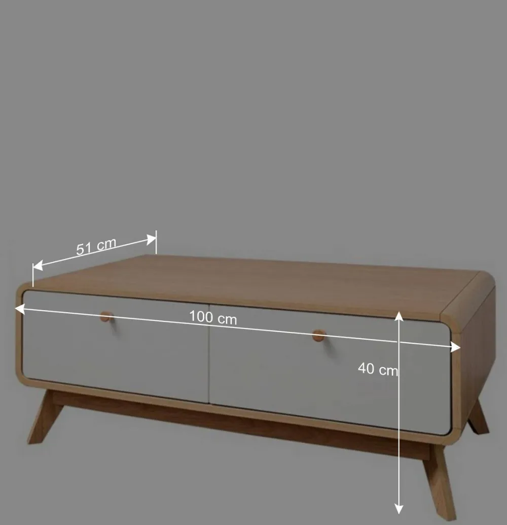 Wohnen Tv & Hifi-Möbel|Lowboards<TV Kommode in Eiche und Weiß - Jendren
