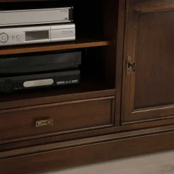 Wohnen Tv & Hifi-Möbel|Lowboards<TV Kommode in Walnussfarben Antik - Istefanio