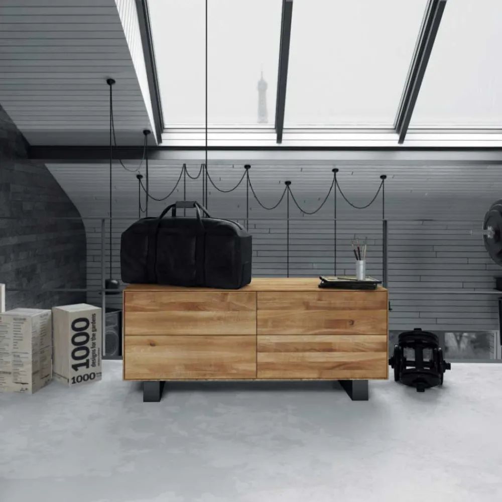 Wohnen Tv & Hifi-Möbel|Lowboards<TV Kommode Manzey aus Wildeiche Massivholz