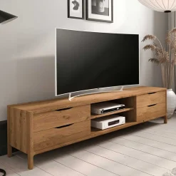 Wohnen Tv & Hifi-Möbel|Lowboards<TV Kommode mit vier Schubladen und zwei Fächern - Laida