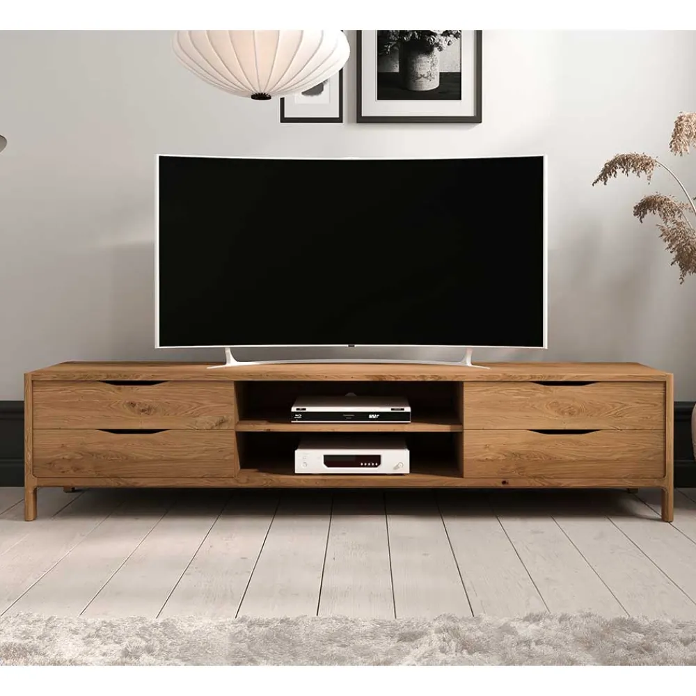 Wohnen Tv & Hifi-Möbel|Lowboards<TV Kommode mit vier Schubladen und zwei Fächern - Laida