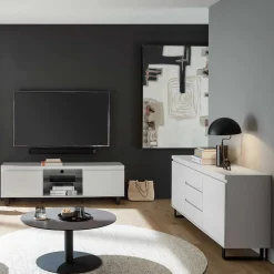 Wohnen Wohnwände<TV Lowboard & Sideboard Set - Atela (zweiteilig)