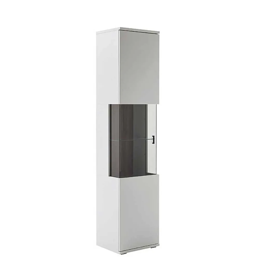 Wohnen Wohnwände<TV Lowboard & Vitrine & Wandboard Set - Apulco (dreiteilig)