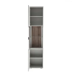 Wohnen Wohnwände<TV Lowboard & Vitrine & Wandboard Set - Apulco (dreiteilig)
