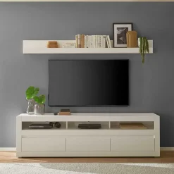 Wohnen Wohnwände<TV Lowboard & Wandboard Set - Ilana (zweiteilig)