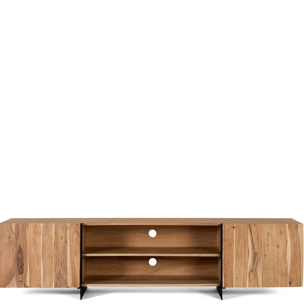 Wohnen Tv & Hifi-Möbel|Lowboards<TV Lowboard aus Akazienholz und Metall - Bastima