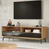 Wohnen Tv & Hifi-Möbel|Lowboards<TV Lowboard aus Eiche und Metall - Fabiella