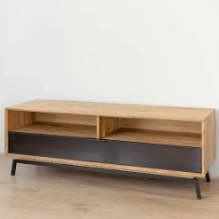 Wohnen Tv & Hifi-Möbel|Lowboards<TV Lowboard aus Eiche und Metall - Fabiella