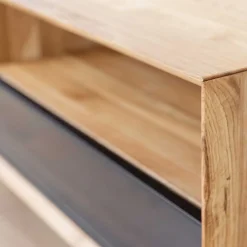 Wohnen Tv & Hifi-Möbel|Lowboards<TV Lowboard aus Eiche und Metall - Fabiella