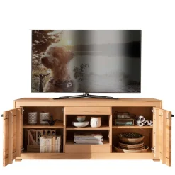 Wohnen Tv & Hifi-Möbel|Lowboards<TV Lowboard aus geöltem Kernbuche Holz - Sarosca