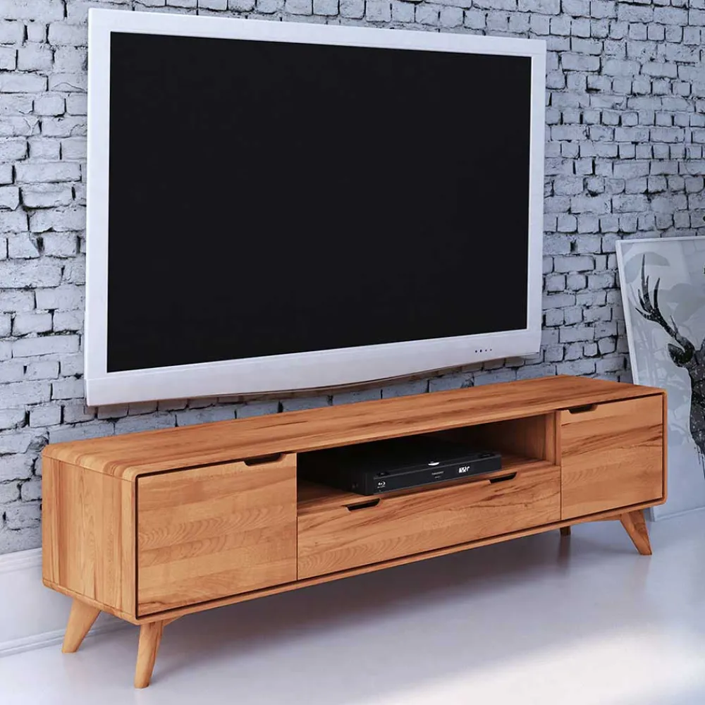 Wohnen Tv & Hifi-Möbel|Lowboards<TV Lowboard aus Kernbuche Massivholz geölt - Junola I