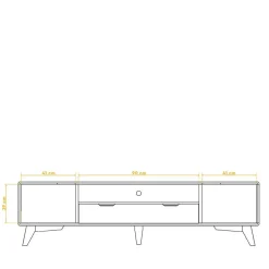 Wohnen Tv & Hifi-Möbel|Lowboards<TV Lowboard aus Kernbuche Massivholz geölt - Junola I